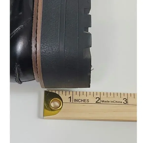 SAM EDELMAN LAURS PLATFORM LOAFERS IN BLACK PATENT LEATHER, SZ 6 - Picture 16 of 16